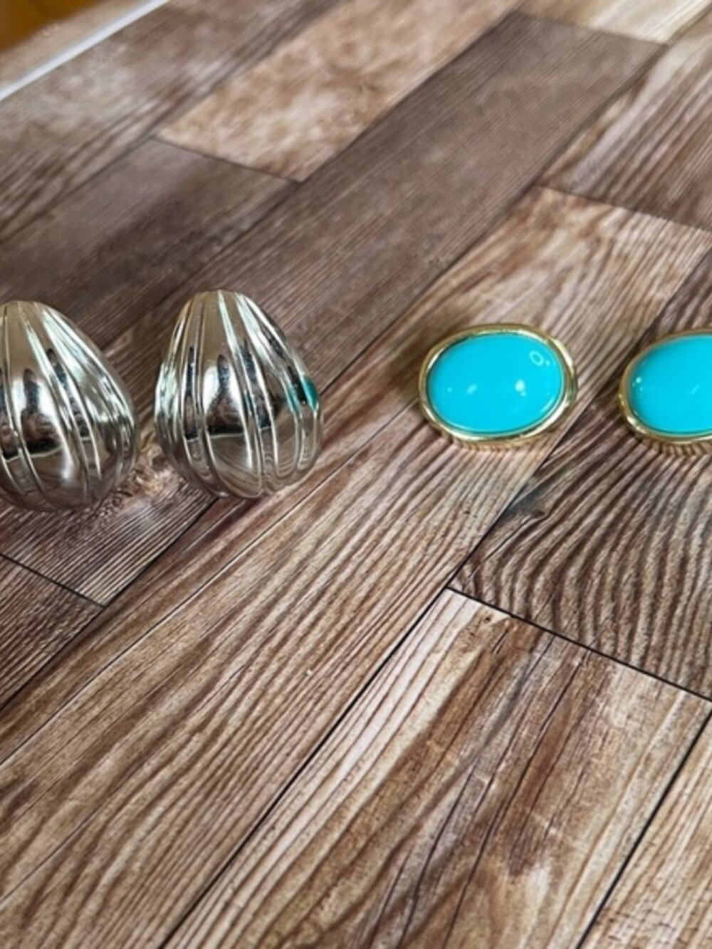 Silver and Turquoise Earrings Set